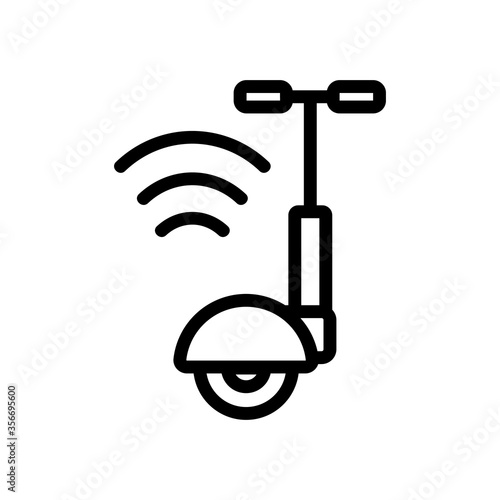 unicycle wifi mark icon vector. unicycle wifi mark sign. isolated contour symbol illustration