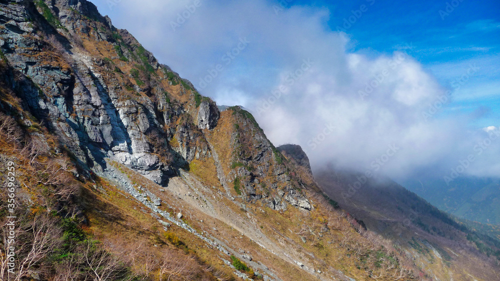 南アルプス, 北岳, 雲海, 空, 風景, 自然, 青, 雲, 旅行, 景色, 稜線, 全景