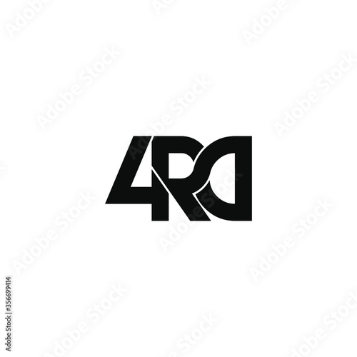 4rd letter original monogram logo design