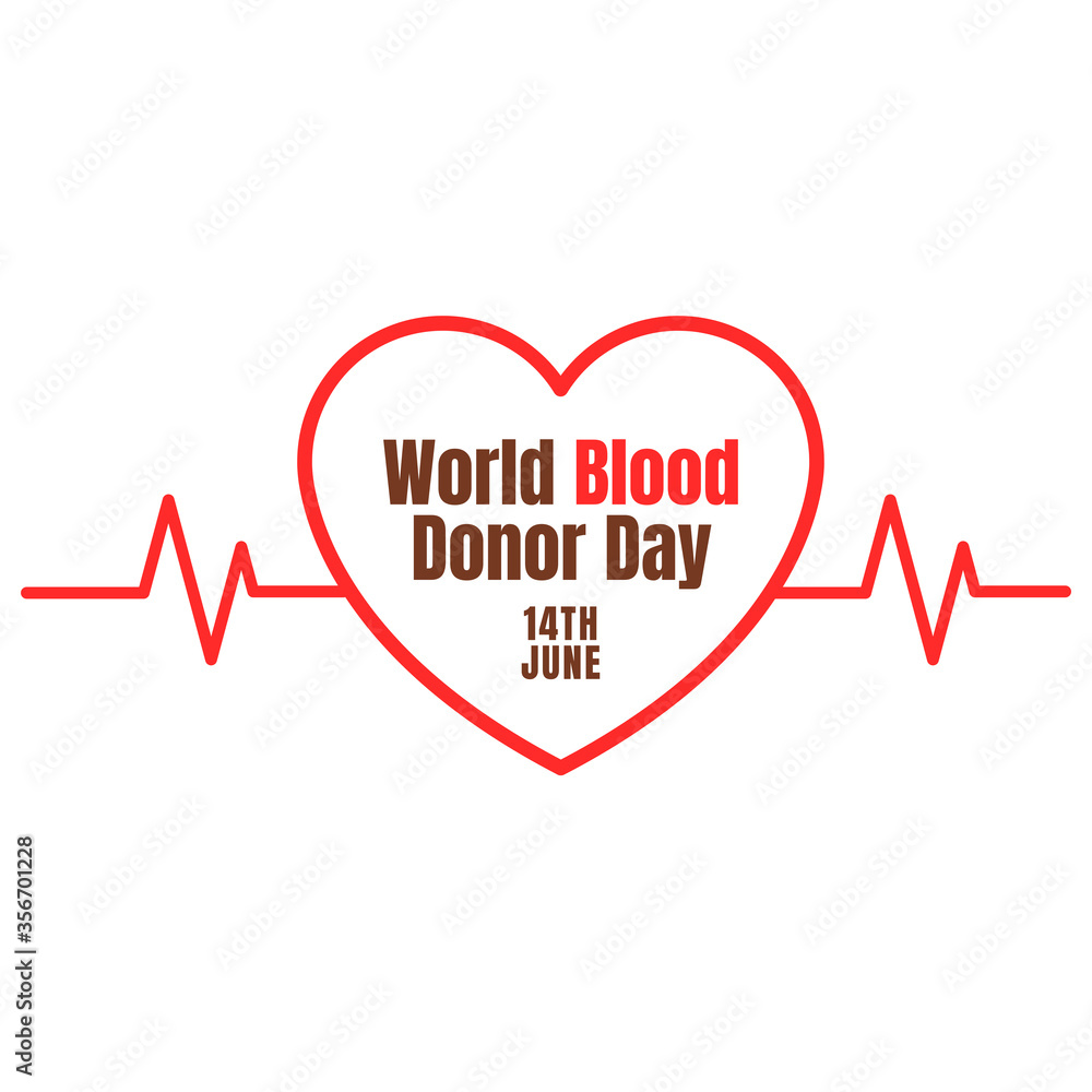 World blood donor day logo. Heart blood donation. Giving blood to patients. Illustration vector. World blood donor day logo. Heart blood donation. Giving blood to patients. Illustration vector.