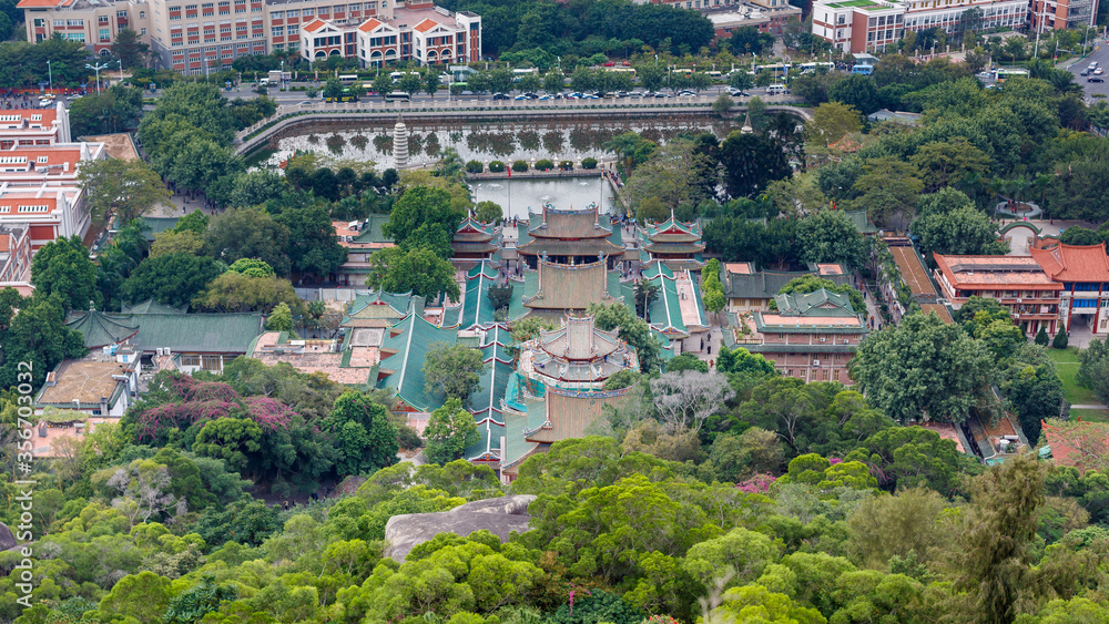 Aerial view on Nanputuo Temple, Xiamen