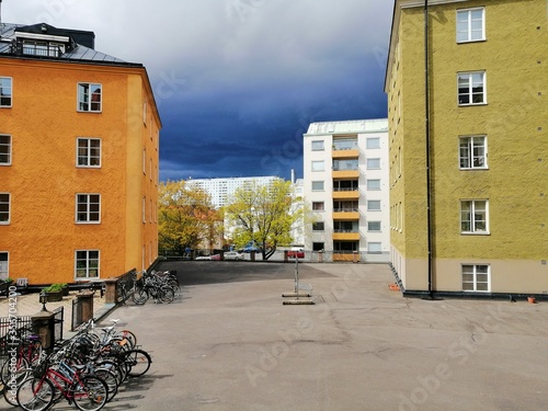 Buildings in Solna, Sweden. photo