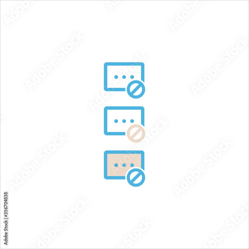 chat box message icon flat vector logo design trendy