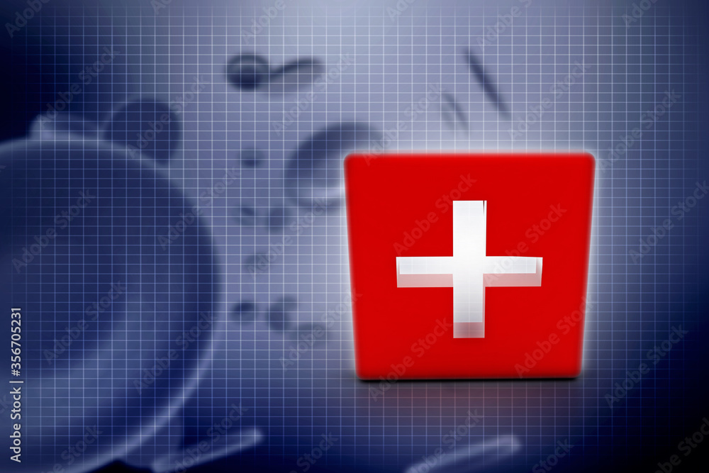 Fototapeta premium 3d rendering plus sign