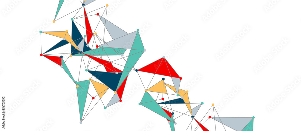 Line points connections, triangular technology design. Abstract geometric background Line points connections, triangular technology design. Abstract geometric background