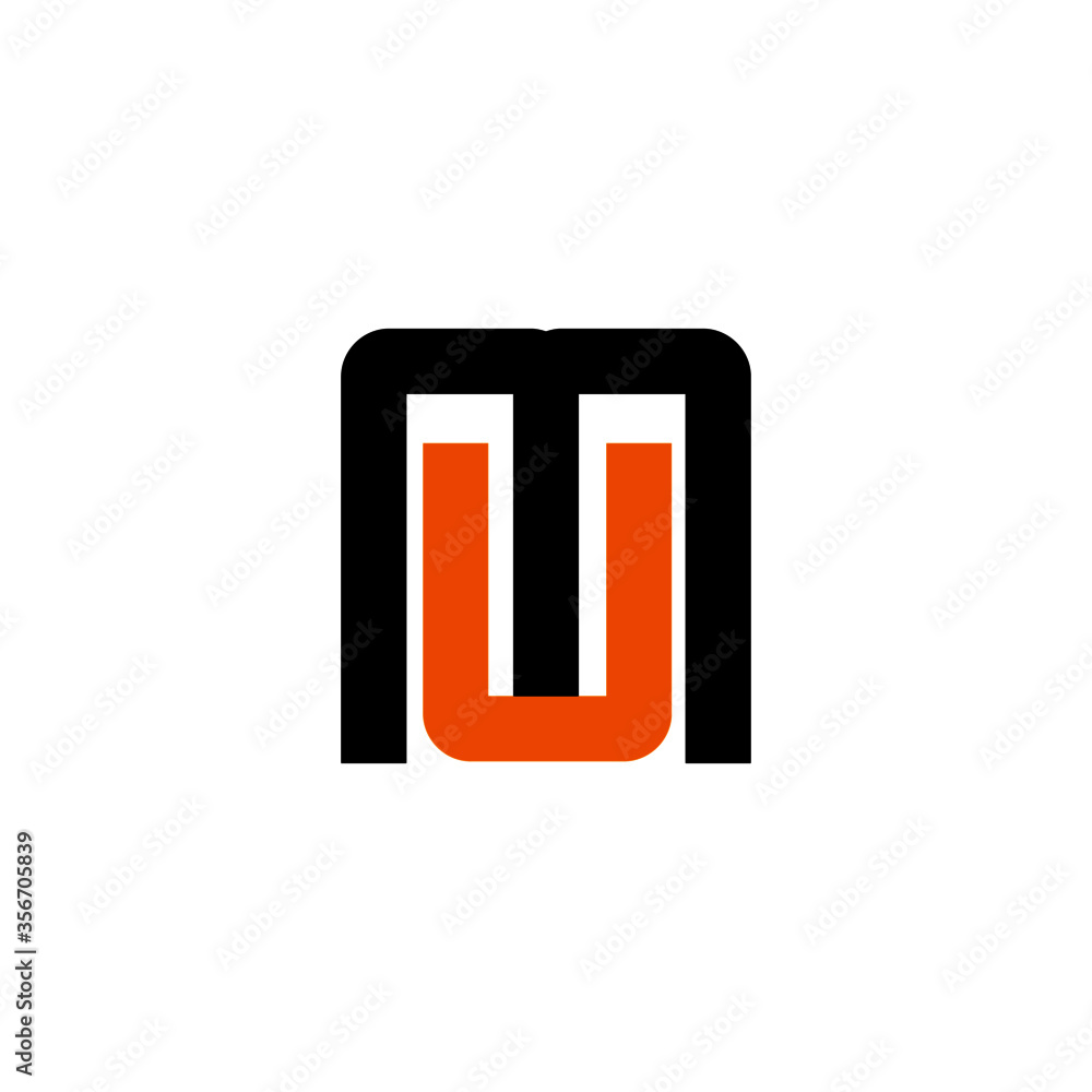 40 um, mu initial letter logo, monogram um, mu Logo vektor 40 um, mu initial letter logo, monogram um, mu Logo vektor
