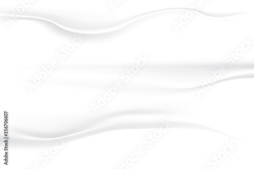 white cloth texture wave grey shadow soft. crumpled fabric background. illustration vector