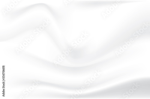 white cloth texture wave grey shadow soft. crumpled fabric background. illustration vector