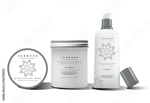 White realistic tube mock-up for cream dispenser, lotion, gel, medicine cream, tone cream, ointment, concealer, salve. Cosmetic vial with design label