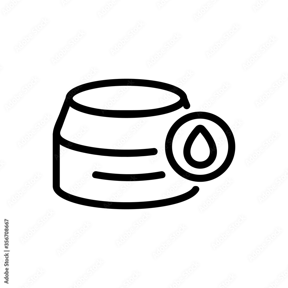 oil cosmetic cream container icon vector. oil cosmetic cream container sign. isolated contour symbol illustration oil cosmetic cream container icon vector. oil cosmetic cream container sign. isolated contour symbol illustration