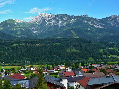 Austrian Alps-outlook of the Alps from Haus im Ennstal