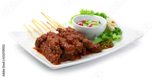 Beef Satay (Sate Daging) Indonesia Food Appetizer Easy dish Style