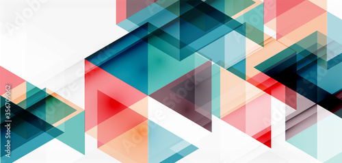 Geometric abstract background, mosaic triangle and hexagon shapes. Trendy abstract layout template for business or technology presentation, internet poster or web brochure cover, wallpaper