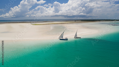 Sandbank at Pemba Island, Tanzania. A paradise on Earth.