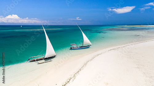 Sandbank at Pemba Island, Tanzania. A paradise on Earth. photo