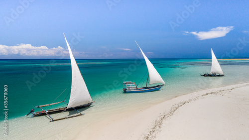 Sandbank at Pemba Island, Tanzania. A paradise on Earth. photo