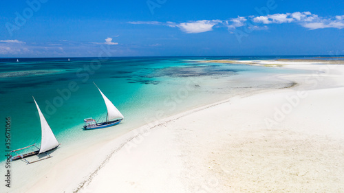 Sandbank at Pemba Island, Tanzania. A paradise on Earth.