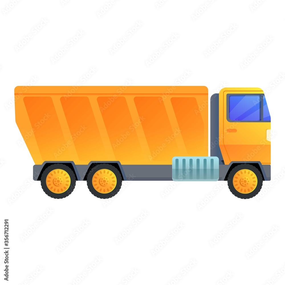 Heavy tipper icon. Cartoon of heavy tipper vector icon for web design isolated on white background