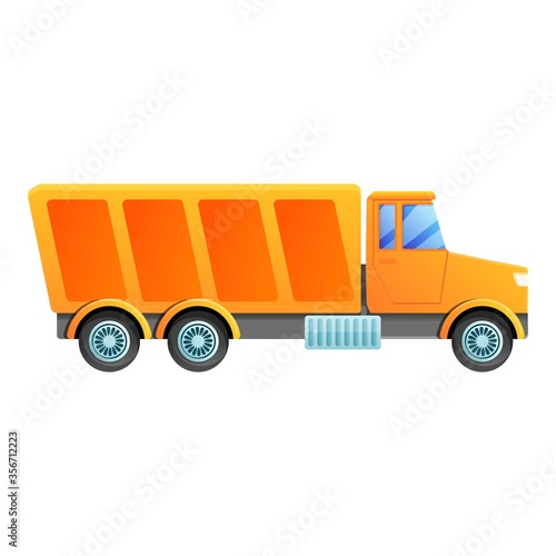 Cargo tipper icon. Cartoon of cargo tipper vector icon for web design isolated on white background