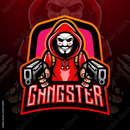 Gangster esport logo mascot design