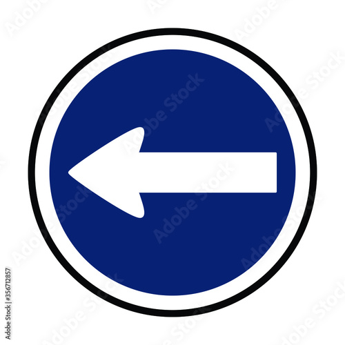 turn left or right sign, turn left or turn right signal, traffic sign vector