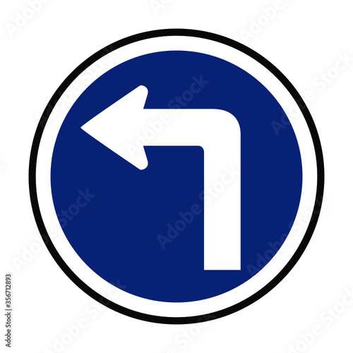 turn left or right sign, turn left or turn right signal, traffic sign vector