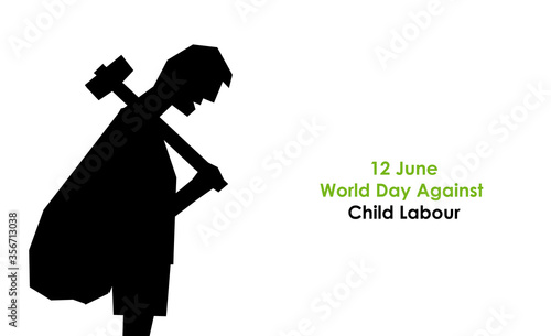 World Day Against Child Labour, Illustration. 30''x 18 '' at 300 resolution. photo