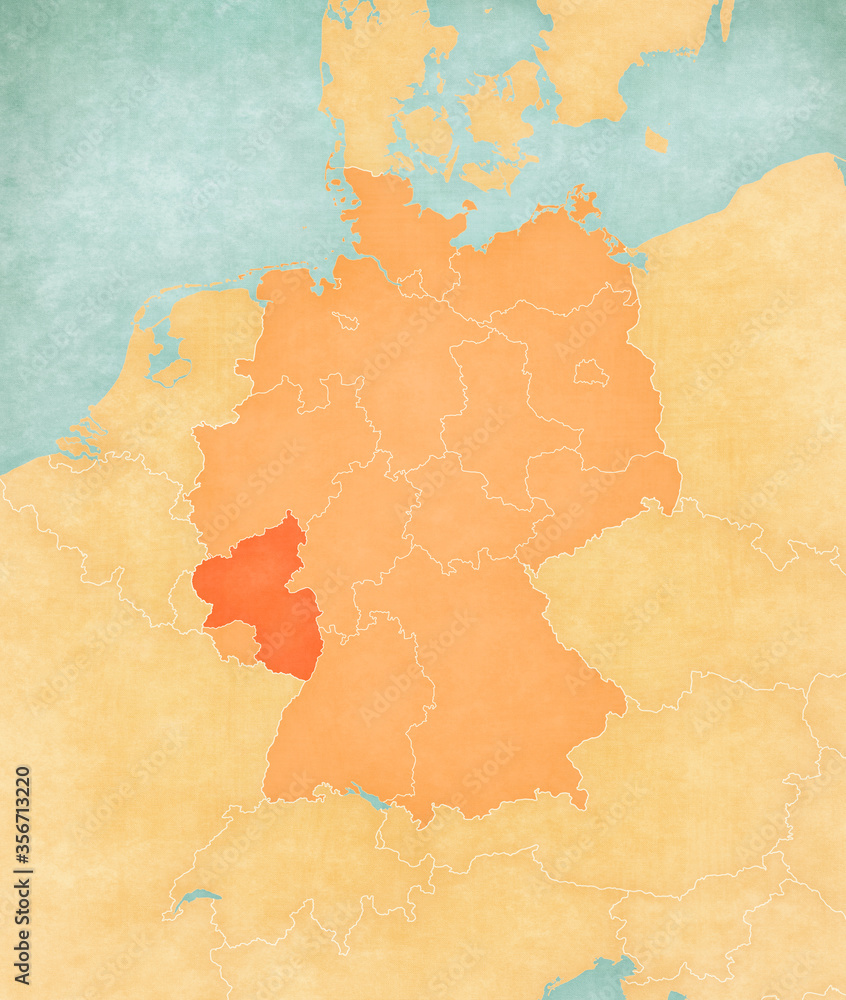 Map of Germany - Rhineland-Palatinate