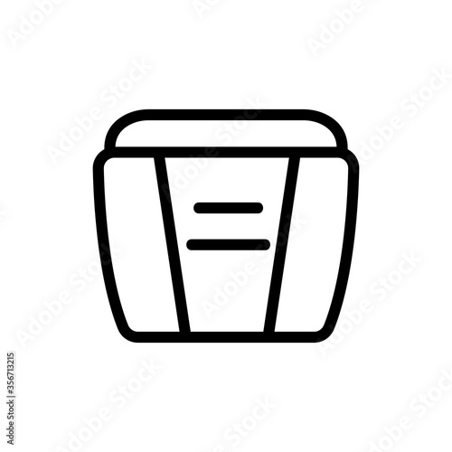makeup remover cream container icon vector. makeup remover cream container sign. isolated contour symbol illustration