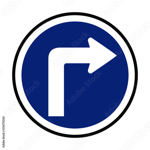 turn left or right sign, turn left or turn right signal, traffic sign vector