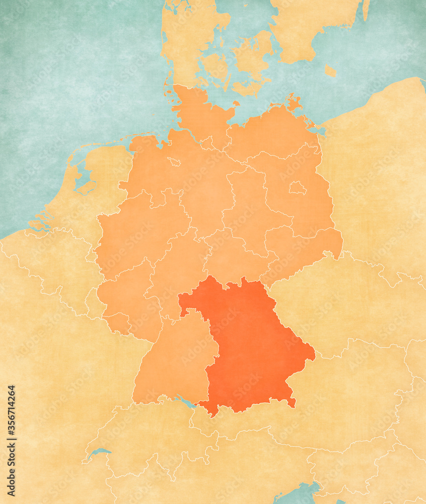 Map of Germany - Bavaria
