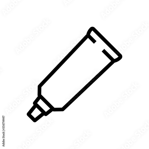makeup remover gel tube icon vector. makeup remover gel tube sign. isolated contour symbol illustration