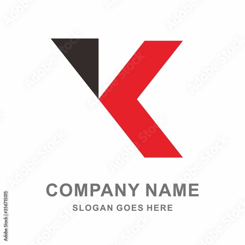 Monogram Letter K Business Company Vector Logo Design