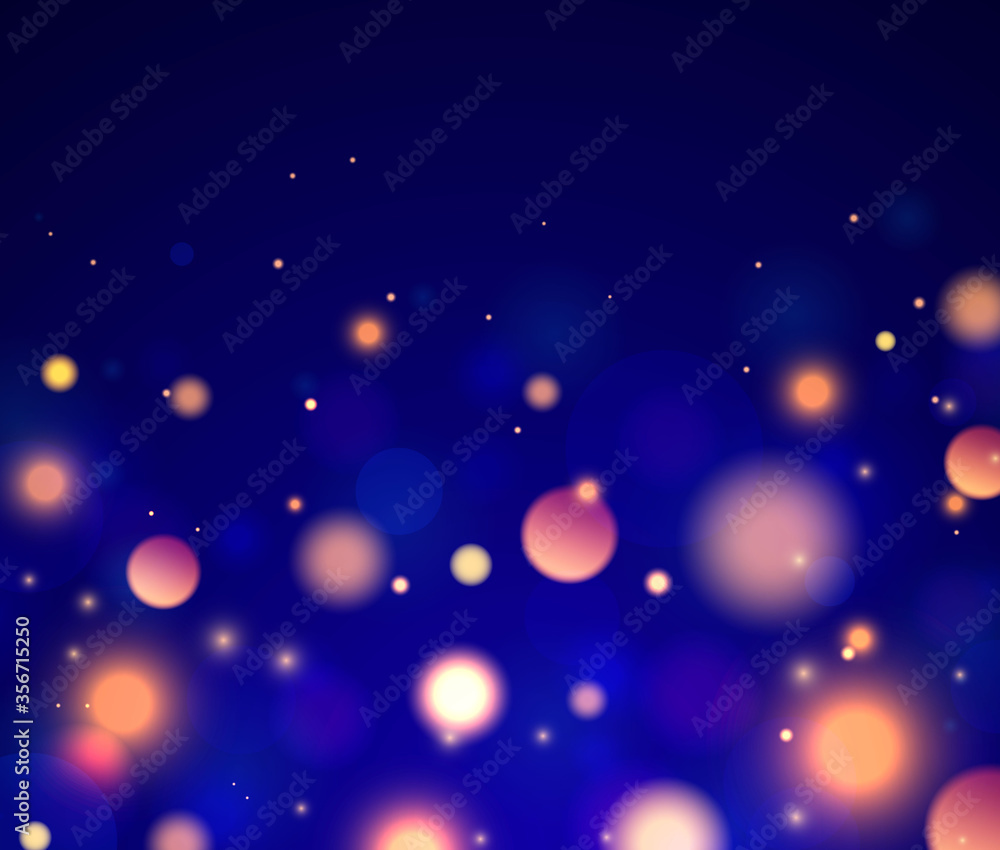 Obraz premium Blue bokeh light