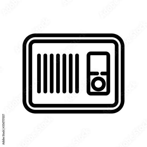 intercom door bell equipment icon vector. intercom door bell equipment sign. isolated contour symbol illustration