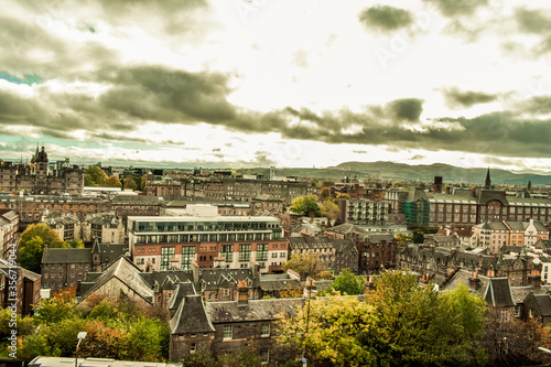 Scotland - Edinburgh. - 11/13/2018:Edinburgh Castle view at the evening