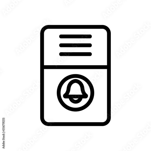 intercom home system icon vector. intercom home system sign. isolated contour symbol illustration