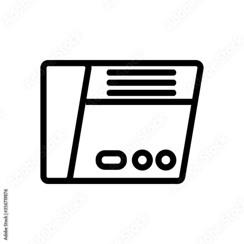 intercom security gadget icon vector. intercom security gadget sign. isolated contour symbol illustration