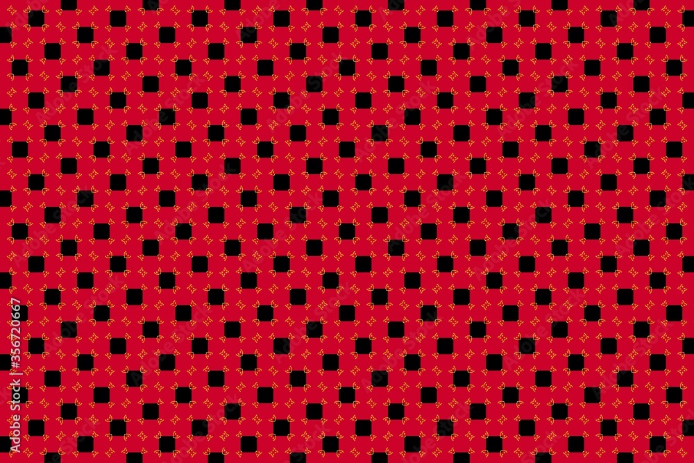 Simple geometric pattern in the colors of the national flag of Angola