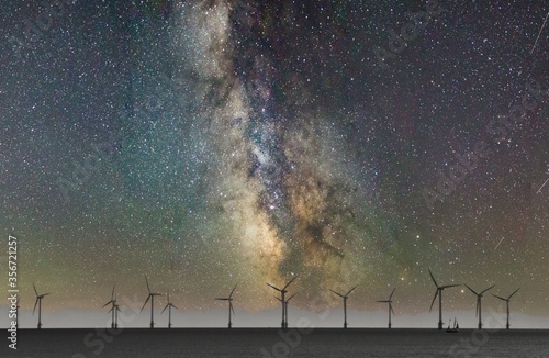 Windfarm night