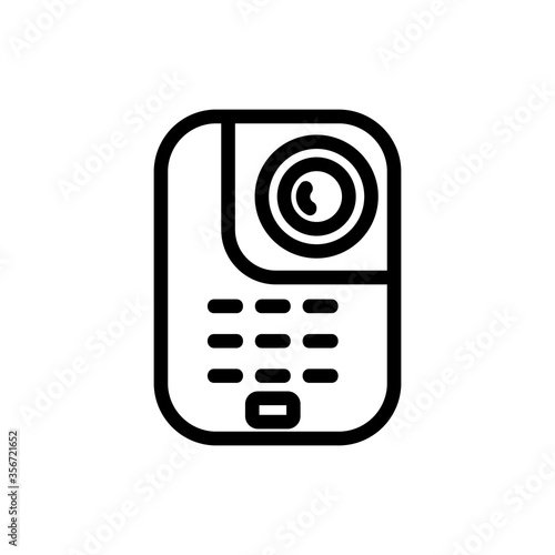 intercom communicate gadget icon vector. intercom communicate gadget sign. isolated contour symbol illustration