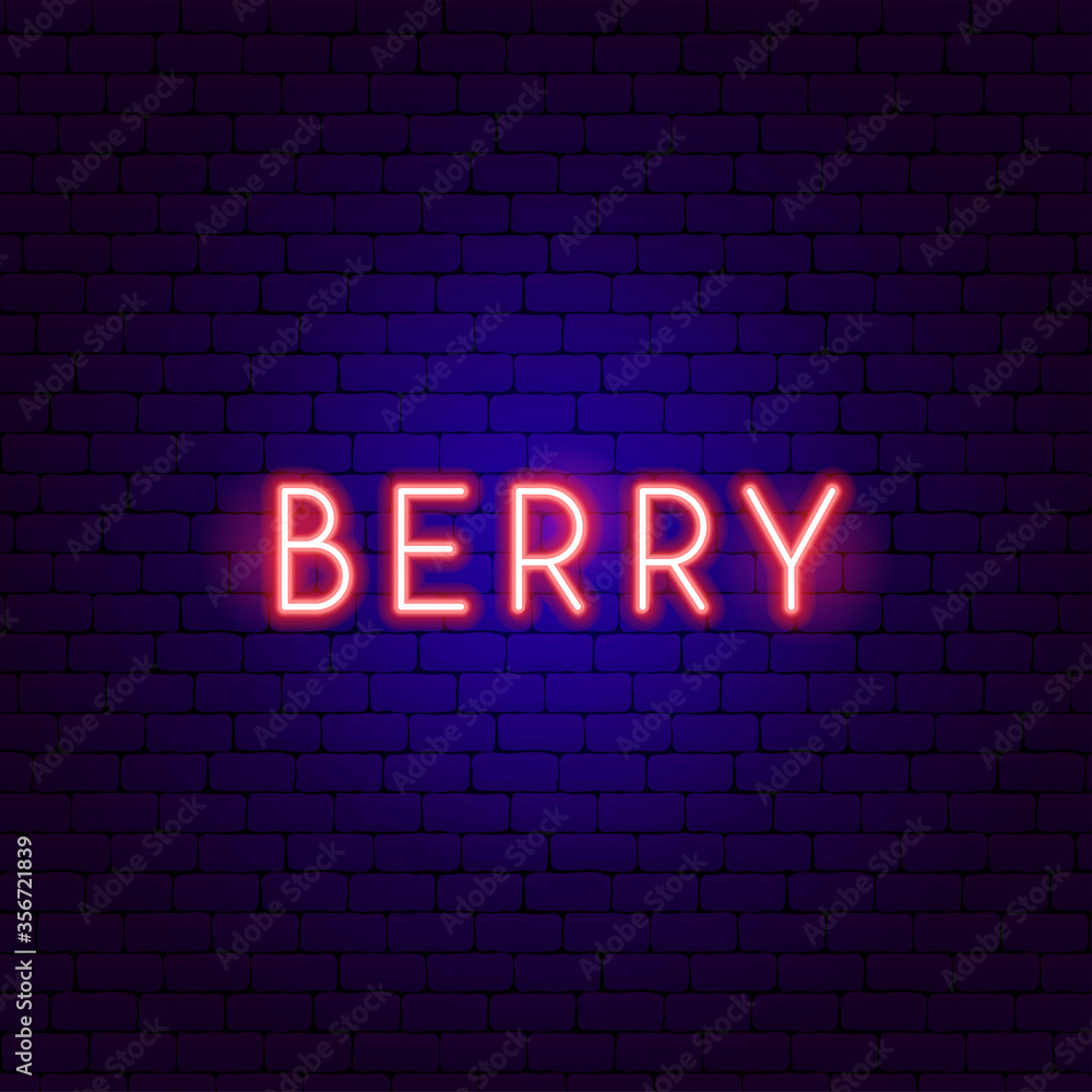 Berry Neon Text Berry Neon Text