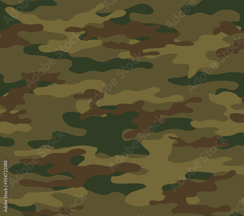 Camo military texture seamless pattern on textile.