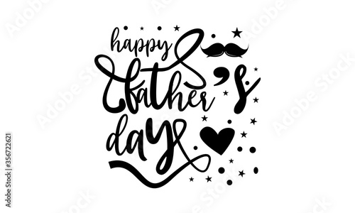 Happy fathers day vector typography. Vintage lettering for greeting cards, banners, t-shirt design.
