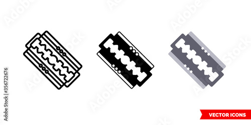 Blade icon of 3 types. Isolated vector sign symbol.