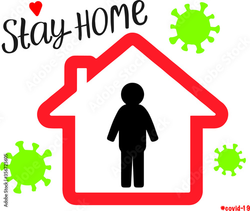 STOP Corona Virus, Covid-19 Pandemic world lockdown for quarantine Illustration Vector