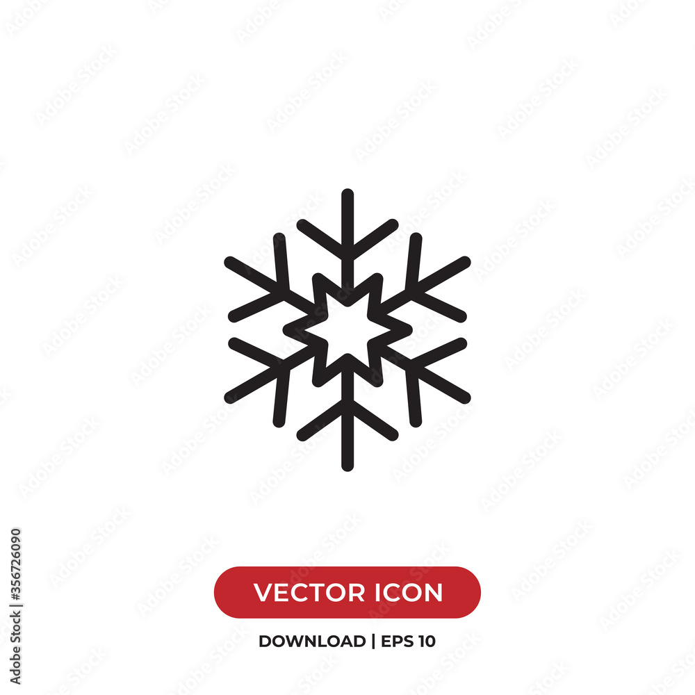Snowflake icon vector. Snow sign Snowflake icon vector. Snow sign