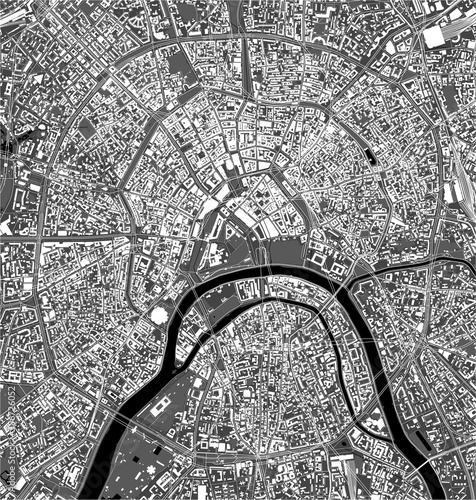 map of the city of Moscow, Russia