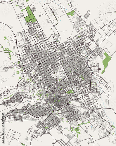 map of the city of Riyadh, Saudi Arabia photo