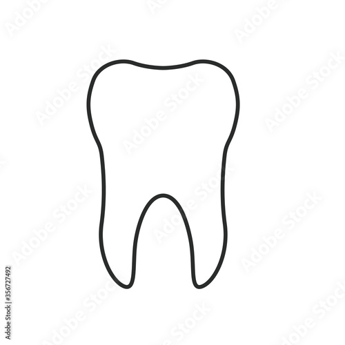 Outline tooth icon vector illustration